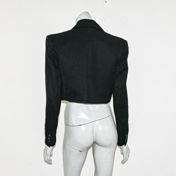 SMYTHE $695 Cut Off Blazer Tuxedo Black Size Small Oversized - Picture 4 of 11